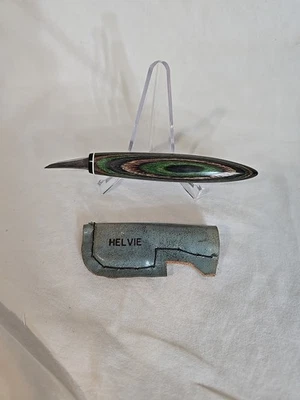 Helvie Carving Knife 1  1/4", 1.25"  Detail Blade w/Sheath Beautiful  - Image 1 of 4