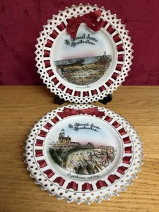 Vintage Souvenir Plates from HUNSTANTON NORFOLK UK with Pier x2 decorative - Picture 1 of 10