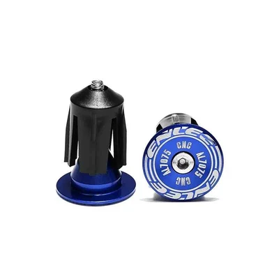 1 par de tapones de aluminio para manillar de bicicleta MTB barra elevadora plana tapa de agarre Foto 1 de 4