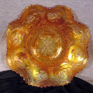 RAR! FENTON RINGELBLUME AUF MONDSTEIN DRACHE & LOTUS KARNEVAL GLAS RUF (EZS002994) - Bild 1 von 11