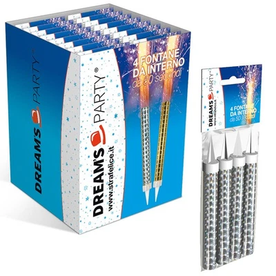 96x Candela Luminosa STANDARD ARGENTO Fontana Fiaccola per torte - Durata 50" - Immagine 1 di 4