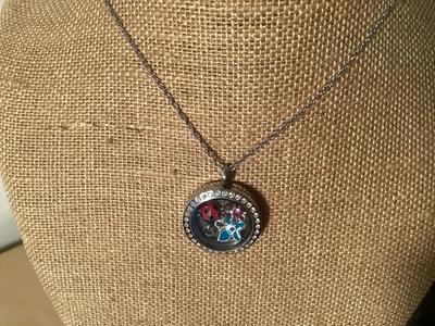 "Collar Origami Búho Cristal Colgante con Dijes Rd Tono Plata 17"" Marcado 925 De Colección" Foto 1 de 4