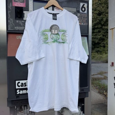 Винтажная футболка Mecca с вышивкой белая размер XL новая с бирками - Изображение 1 из 4