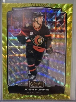 2022-23 O-Pee-Chee Platinum Neon Yellow Surge #148 Josh Norris Senators - Image 1 of 2