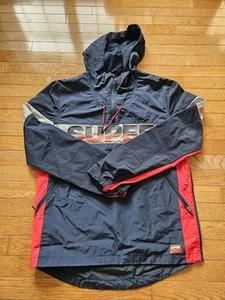 SUPERDRY Men's 1/4 Zip Blue, Red & Grey Branded Hoodie Jacket Small - Picture 1 of 9
