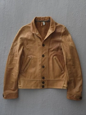 Mister Freedom Brown Leather Campus Jacket Made In USA Cossack Heritage Style 38 - Image 1 of 4