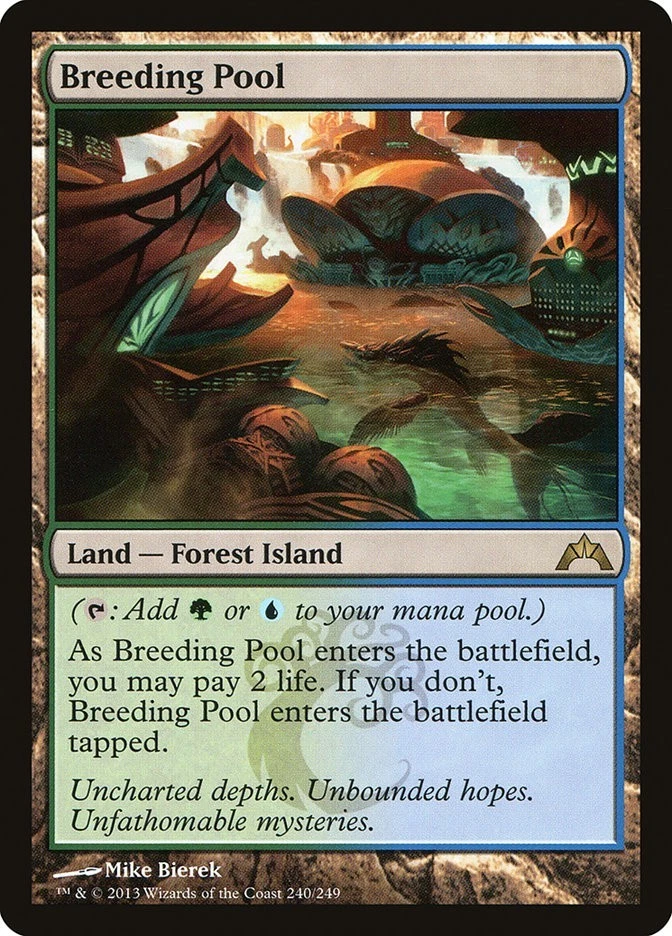 1 Breeding Pool (240/257) Gatecrash LP Lightly Played MTG Magic the Gathering - Image 1 of 1