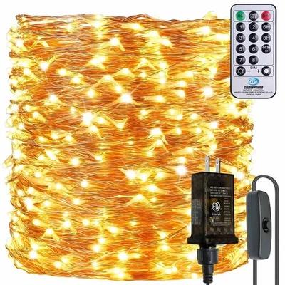 165Ft Ultra Long 500 LEDs String Lights Plug in, with Switch/Timer, Waterproo... Foto 1 de 4