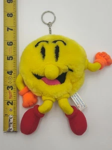 1991-Rare Pac-Man 8” Stuffed Plush Licensed by Namco Ltd. Key Chain Collectable - Picture 1 of 6