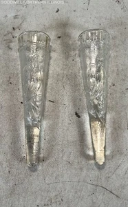 2 Antique Dove Carriage Bud Vases 8" - Picture 1 of 6