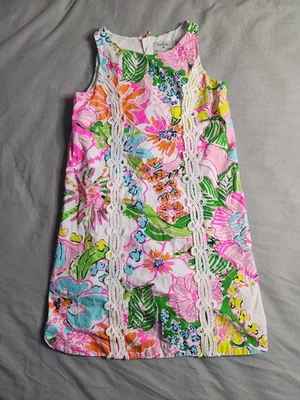 Lily Pulitzer 20th Anniversary Collection Floral Dress Girls Sz Large Preppy NEW - Image 1 of 4