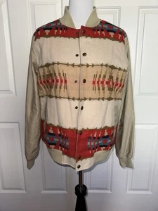 Pendleton The Portland Collection Wool Bomber Jacket Southwest Aztec Pattern - Picture 1 of 10