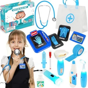 15 Pezzi Kit Medico Bambini per Bambini,Set Gioco Medici Bambini con Stetoscopio Reale,Med... - Foto 1 di 5