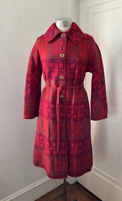 Vintage 1960's Bonnie Cashin Geometric Wool Coat - Image 1 of 4