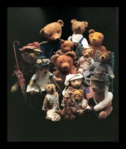 Vintage Antique Teddy Bear Poster • Custom Black Frame - Picture 1 of 1