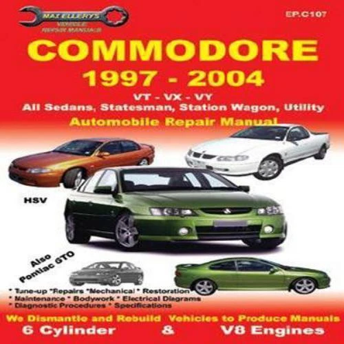 EM Commodore VT VX VY VZ 1997-2007 by Haynes (2005, Trade Paperback)