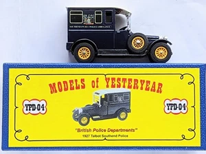 Matchbox Models Of Yesteryear Code 2 1927 Talbot Ambulance Southend Police YPD04 - Picture 1 of 6
