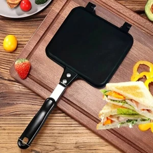Non-Stick Toast Frying Pan Aluminum Alloy Omelette Pan Sandwich Maker Barbecue - Picture 1 of 12