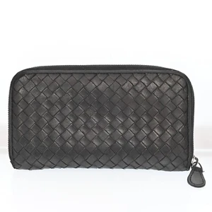 AUTH Bottega Veneta Intrecciato Black Leather P3679R703 - Picture 1 of 22