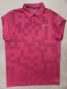 Nike Golf Tour Performance | Polo Dri-Fit para hombre con estampado de diamantes rosas | Talla pequeña - Imagen 1 de 10