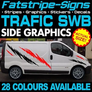 para adaptarse a RENAULT TRAFIC SWB GRÁFICOS PEGATINAS RAYAS CÁMPER FURGONETA AUTOCARAVANA - Imagen 1 de 2