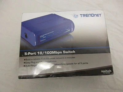TRENDnet 5-Port 10/100Mbps Ethernet Network Switch TE100-S5 Auto-MDIX PC/Mac NEW - Image 1 of 3