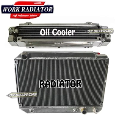 Aluminum Radiator&oil cooler For 71-81 72 1980 Mercedes Benz R107 C107 450SL/SLC - Imagem 1 de 4