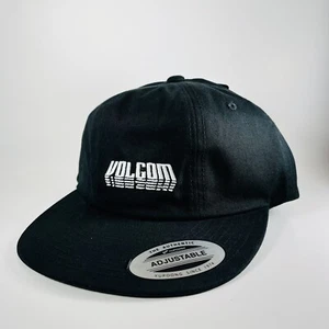 Volcom Yupoong Cap Adjustble StrapBack Hat Straight Bill Black - Picture 1 of 7