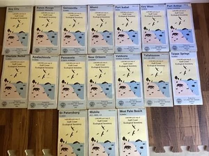 Lot Of 17 1982 US Fish & Wildlife Ecological Inventory Maps Gulf Coast - Picture 1 of 8