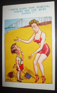 MIKE Comic SEASIDE BEACH BOY WITH SPATEN WHERE DADDY DINK HARD - Bild 1 von 1