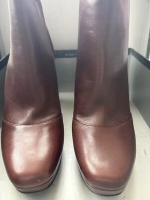 VIA SPIGA V-TOCARRA Plataforma Cuero Marrón Botines Mujer Talla 8 M EE. UU. Foto 1 de 4