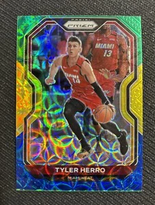 2020 Panini Prizm Tyler Herro Blue Yellow Green Choice #218 Miami Heat Card - Picture 1 of 2