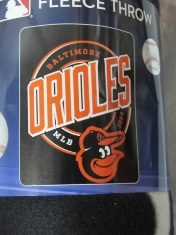 MLB Baltimore Orioles Rolled Fleece Blanket 50" by 60" Style Called Campaign Cover