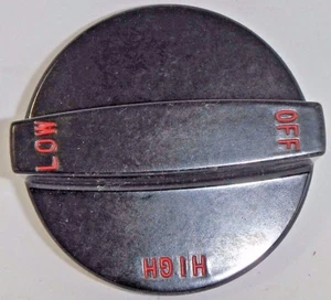 OFEN STREAMER GRILLPLATTE GROSSER SCHWARZER KNAUF AN/AUS 2 1/2" Durchmesser - Bild 1 von 3