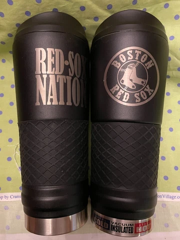 Boston Red Sox Travel Tumbler Cup Hot/Cold Insulated 24 oz New w/tag SET OF TWO! Cover