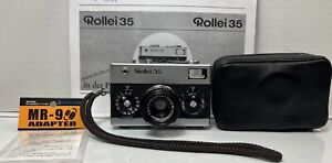 Vintage Rollei 35 Silver 35MM Camera Zeiss Tessar 1:3.5 F=40MM, 1.35V Adapter A+