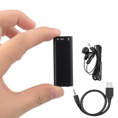 96 Hours Mini Spy Digital Audio Recorder Voice Activated 32GB MP3 Dictaphone - Image 1 of 4