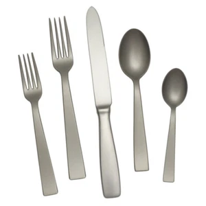 VAJILLA DE ACERO INOXIDABLE SAMBONET, ITALIA ""GIO PONTI SATIN"" 18/10 AJUSTE DE 5 PIEZAS - Imagen 1 de 6