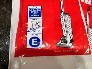 Dirt Devil Type E Vacuum Bags (11) Eleven Disposable Paper Vacuum Bags NEW - Picture 1 of 2