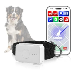 4G Real Time Pet GPS Tracker Dogs Neck Collar Security Geo-Fence Outdoor - Picture 1 of 8