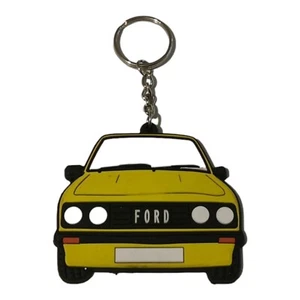 Llavero Ford MK2 Escort Rs 2000 señal frontal amarillo - Imagen 1 de 2