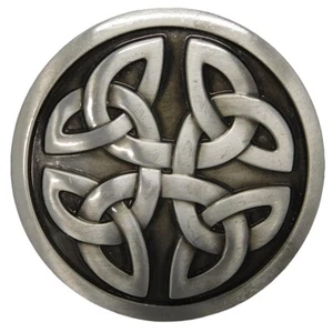 Celtic Knot Round Kilt Belt Buckle - Afbeelding 1 van 1
