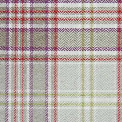 Voyage Maison Lythmore Plum Country Plaid Check Fabric Curtains Upholstery 157cm - Image 1 of 2