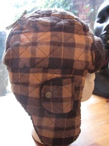 San Diego Hat Company Brown Check Kids Hat Age 5 -7 Years BNWT - Picture 1 of 3