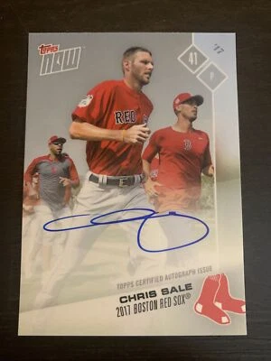 Chris SALE 2017 Topps Now Topps Opening Day Autograph AUTO #OD-16A NM Red Sox - Image 1 of 2