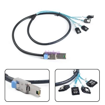 SFF-8088 TO 4x SATA 7Pin Mini-SAS 26P TO 4SATA cable,1.0m - Image 1 of 4