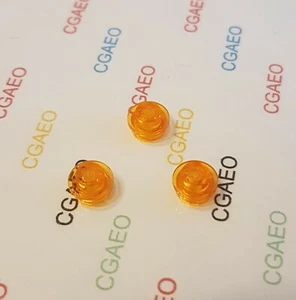 3 X Lego 4073 Plate, Round 1 x 1 Straight Side Trans-orange - Imagen 1 de 1