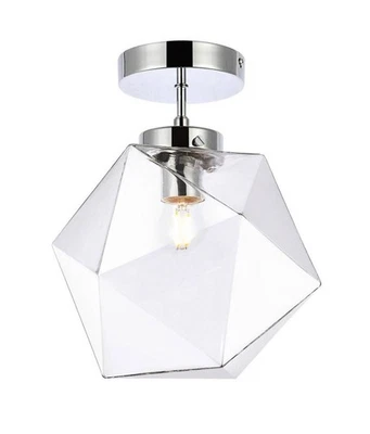 Elegant Lighting LD2346 Lawrence 10"W accesorio de techo semi-al ras - cromo Foto 1 de 4