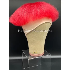 Ringling Style Deluxe Professional YAK CIRCUS CLOWN Moe Wig Red New - Picture 1 of 6