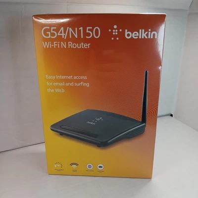 Belkin G54/N150 Wireless Wi Fi N Router 4 LAN Port Up to 150Mbps - Image 1 of 4